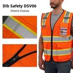 High Visibility Reflective Safety Vest with Pockets