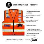 High Visibility Reflective Safety Vest with Pockets