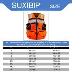 Hi-Vis Orange Reflective Safety Vest with Pockets