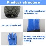 Elbow Length Waterproof Chemical Resistant Rubber Gloves