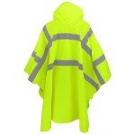 High-Visibility Yellow/Green Rain Poncho - One Size