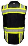 Premium Black Safety Vest with Reflective Stripes