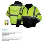 Hi-Vis Waterproof Fleece Bomber Jacket, XL