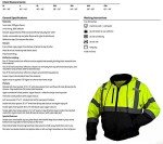 Hi-Vis Waterproof Fleece Bomber Jacket, XL