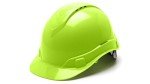 Pyramex Hi-Vis Lime Ridgeline Hard Hat