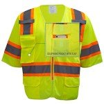 Hi-Viz Reflective Safety Vest with Pockets (Lime)