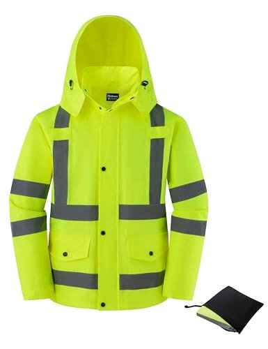 Hi Vis Rain Jacket for Men