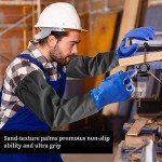 Elbow Length Waterproof Chemical Resistant Rubber Gloves