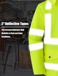 Men's Waterproof Reflective Rain Jacket, Hi-Vis Yellow