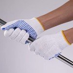 Stretchy Cotton Safety Work Gloves - 12 Pairs