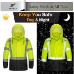 Hi-Vis Waterproof Rain Jacket for Men