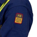 Navy Blue Flame Resistant Hi-Vis Coverall, Large