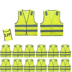 10 Pack High Visibility Safety Vests - ANSI Class 2