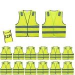 10 Pack High Visibility Safety Vests - ANSI Class 2