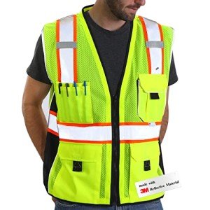 High Visibility Reflective Safety Vest with Pockets