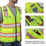 High Visibility Reflective Vest with Pockets