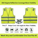 10 Pack High Visibility Safety Vests - ANSI Class 2