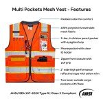 High Visibility Neopelta Safety Vest with Pockets