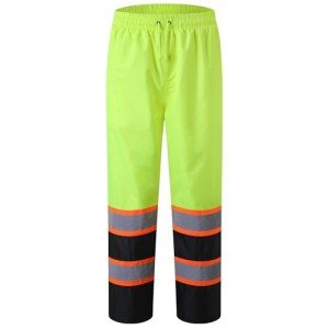 Hi-Vis Waterproof Rain Pants with Reflective Safety