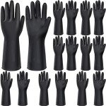 Heavy Duty Chemical Resistant Latex Gloves - Large