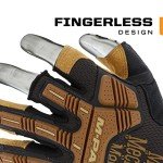 Durahide Leather Fingerless Work Gloves for Safety