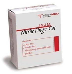 Large Nitrile Finger Cots - 144 Pack