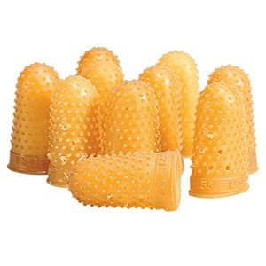 Medium Rubber Finger Tips - 12 Count Pack