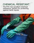 Extra-Long Chemical Resistant Rubber Gloves - 3 Pairs