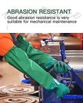 Extra-Long Chemical Resistant Rubber Gloves - 3 Pairs