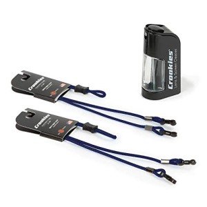 Navy Croakies Glasses Strap & Cleaner Kit