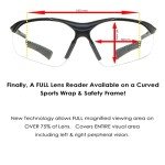 ProSPORT Wraparound Safety Glasses with Magnifier Lenses