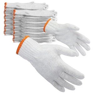 24 Pairs White Cotton Safety Work Gloves