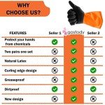 Chemical Gloves - 2 Pairs, XXL, Waterproof & Grip