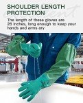 Extra-Long Chemical Resistant Rubber Gloves - 3 Pairs