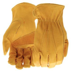 BOSS Men's Durable Leather Work Gloves - Large
