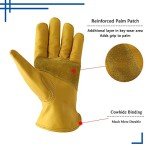 Cowhide Leather Work Gloves for Drivers & Gardeners