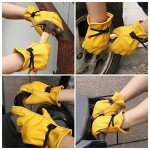 Cowhide Leather Work Gloves for Drivers & Gardeners