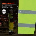 Hi-Vis Thermal Pants for Men, Lime, Large