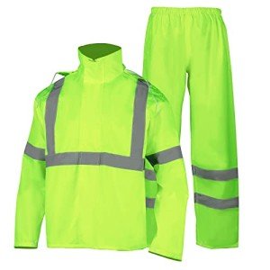 Hi-Vis Waterproof Rainsuit for Men - Yellow