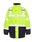 Hi-Vis Waterproof Contractor Parka Jacket - Yellow
