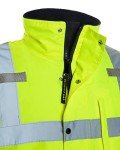 Hi-Vis Waterproof Contractor Parka Jacket - Yellow