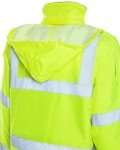 Hi-Vis Waterproof Contractor Parka Jacket - Yellow