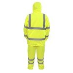 High Visibility Safety Rain Jacket and Pants Set