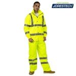 High Visibility Safety Rain Jacket and Pants Set