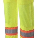 Hi-Vis Green Bib Work Pants with Ventilation