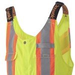 Hi-Vis Green Bib Work Pants with Ventilation