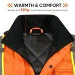 TICONN Hi-Vis Waterproof Safety Rain Jacket