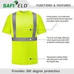 Hi-Vis Reflective Safety Shirts for Men – 3/5 Pack