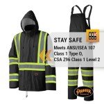 Hi-Vis Waterproof Safety Rain Suit for All