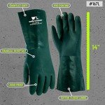 Heavy Duty PVC Coated Work Gloves - Men's Large